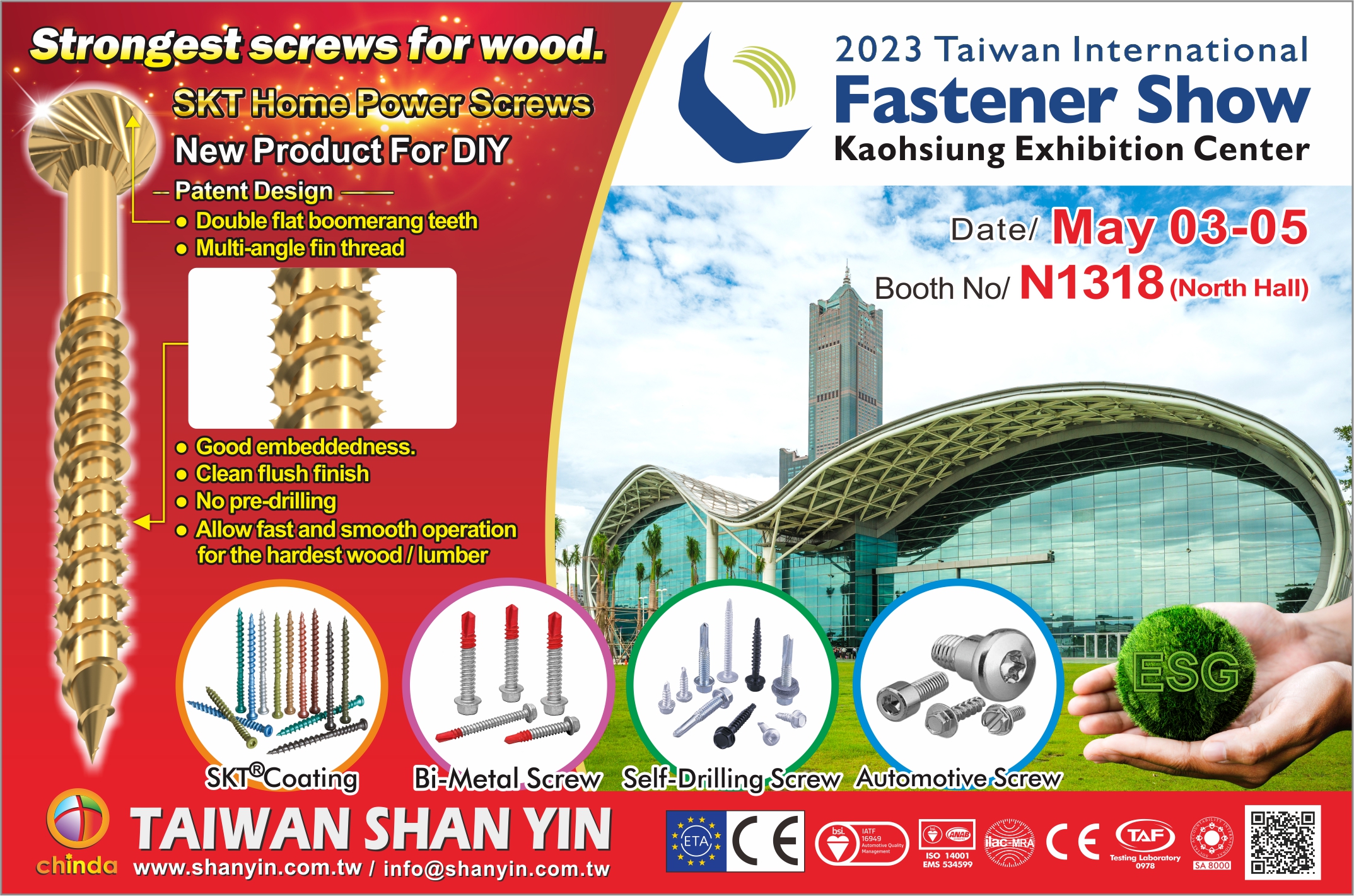 Taiwan International Fastener Show 2023-TaiwanShanYin